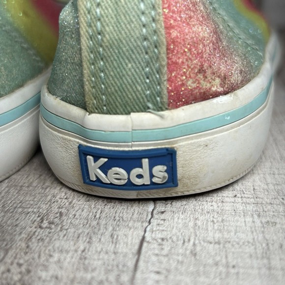 Keds Double Up Glitter Rainbow Girls Sneakers Multicolor Size 5 M KY55181 - Picture 11 of 16